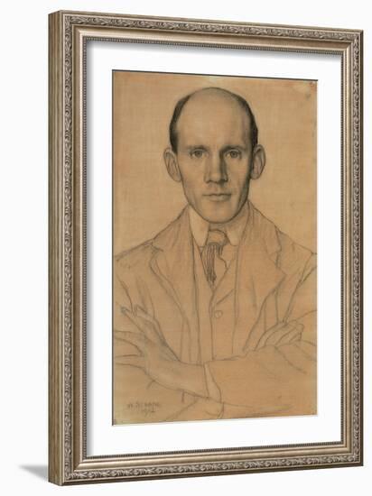 Portrait of James Craig Annan (1864-1946), Photographer, 1902 (W/C and Chalk)-William Strang-Framed Giclee Print