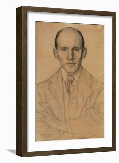 Portrait of James Craig Annan (1864-1946), Photographer, 1902 (W/C and Chalk)-William Strang-Framed Giclee Print
