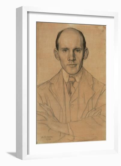 Portrait of James Craig Annan (1864-1946), Photographer, 1902 (W/C and Chalk)-William Strang-Framed Giclee Print