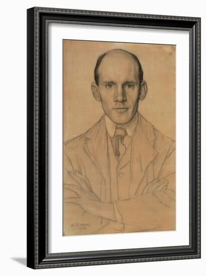 Portrait of James Craig Annan (1864-1946), Photographer, 1902 (W/C and Chalk)-William Strang-Framed Giclee Print