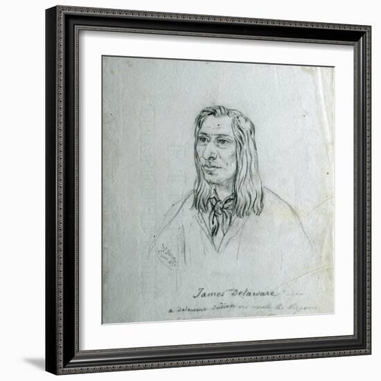 Portrait of James Delaware - a Delaware Indian-Gustav Sohon-Framed Giclee Print