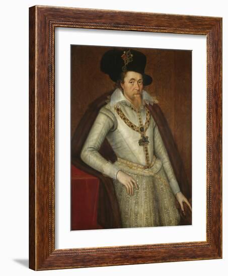 Portrait of James I of England-John De Critz The Elder-Framed Giclee Print