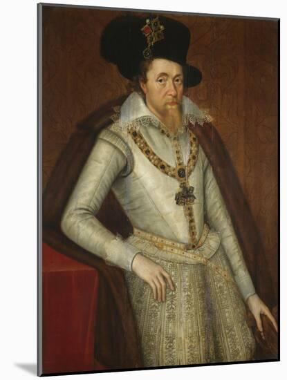 Portrait of James I of England-John De Critz The Elder-Mounted Giclee Print