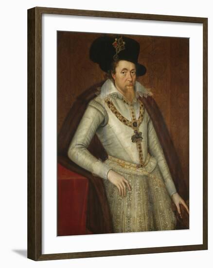 Portrait of James I of England-John De Critz The Elder-Framed Giclee Print