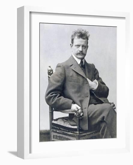 Portrait of Jan Sibelius, Finnish Composer and Violinist-null-Framed Giclee Print