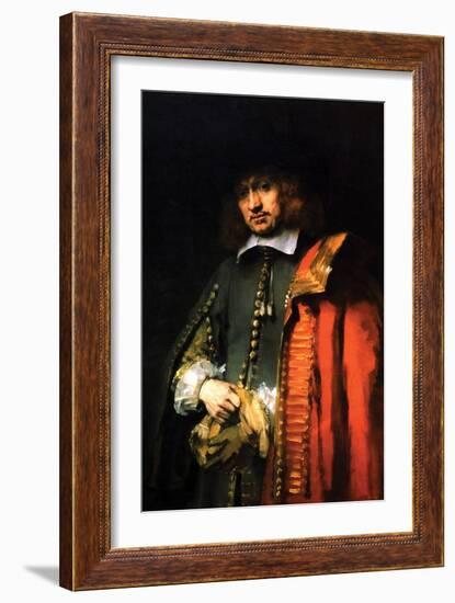 Portrait of Jan Six-Rembrandt van Rijn-Framed Art Print