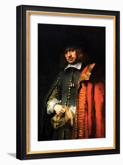 Portrait of Jan Six-Rembrandt van Rijn-Framed Premium Giclee Print