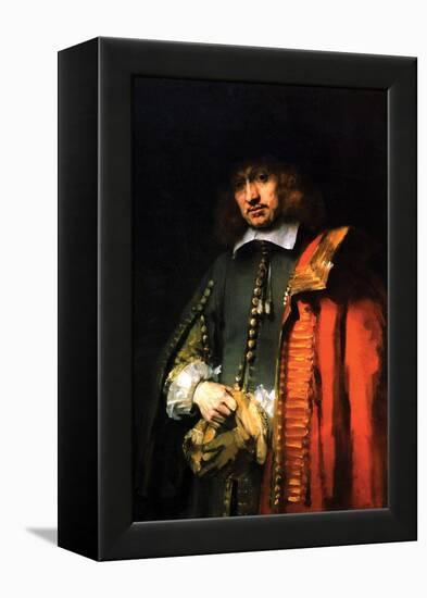 Portrait of Jan Six-Rembrandt van Rijn-Framed Stretched Canvas