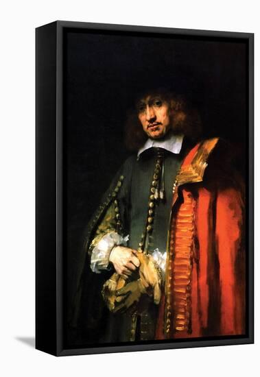 Portrait of Jan Six-Rembrandt van Rijn-Framed Stretched Canvas