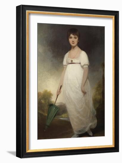 Portrait of Jane Austen (1775-1817) the 'Rice Portrait', C.1792-93-Ozias Humphry-Framed Giclee Print