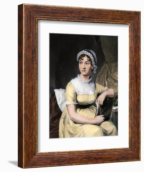 Portrait of Jane Austin, English Novelist-null-Framed Giclee Print