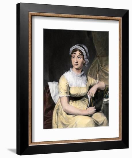 Portrait of Jane Austin, English Novelist-null-Framed Giclee Print