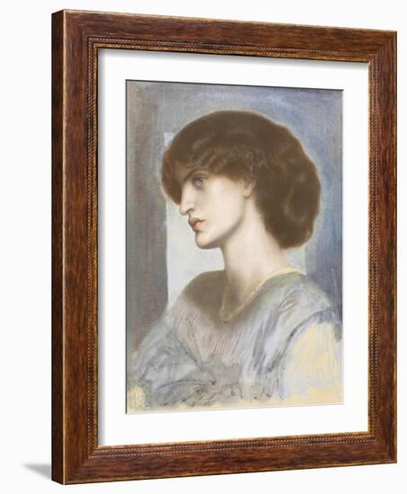 Portrait of Jane Morris, 1868-74-Dante Gabriel Rossetti-Framed Giclee Print