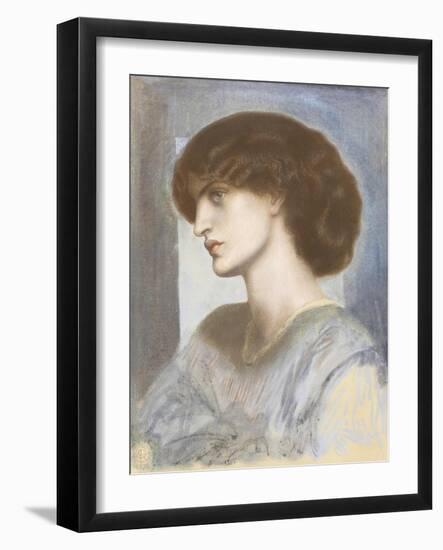 Portrait of Jane Morris, 1868-74-Dante Gabriel Rossetti-Framed Giclee Print