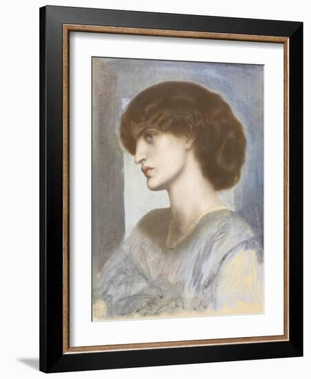 Portrait of Jane Morris, 1868-74-Dante Gabriel Rossetti-Framed Giclee Print