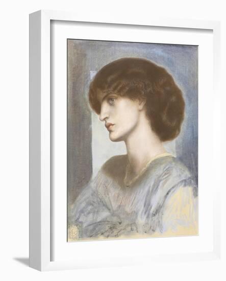 Portrait of Jane Morris, 1868-74-Dante Gabriel Rossetti-Framed Giclee Print