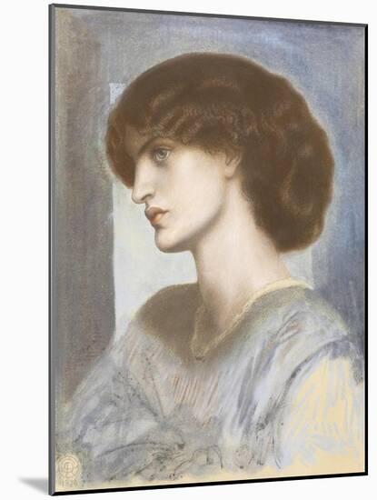 Portrait of Jane Morris, 1868-74-Dante Gabriel Rossetti-Mounted Giclee Print