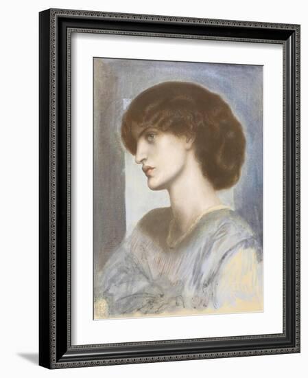 Portrait of Jane Morris, 1868-74-Dante Gabriel Rossetti-Framed Giclee Print