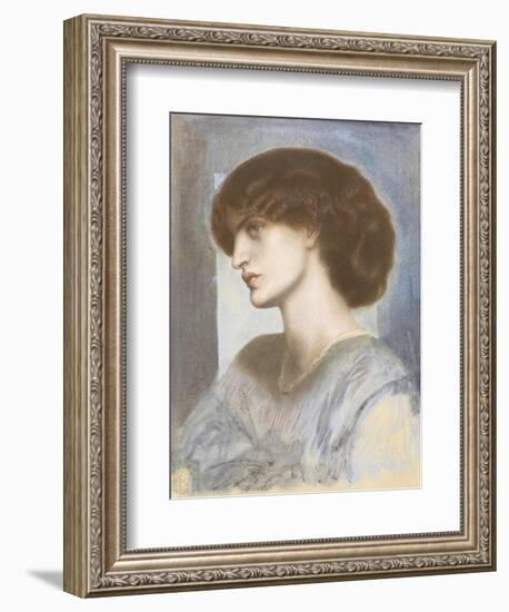 Portrait of Jane Morris, 1868-74-Dante Gabriel Rossetti-Framed Giclee Print
