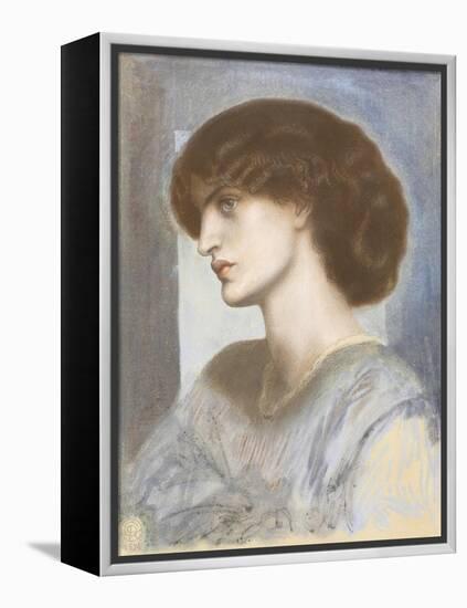 Portrait of Jane Morris, 1868-74-Dante Gabriel Rossetti-Framed Premier Image Canvas