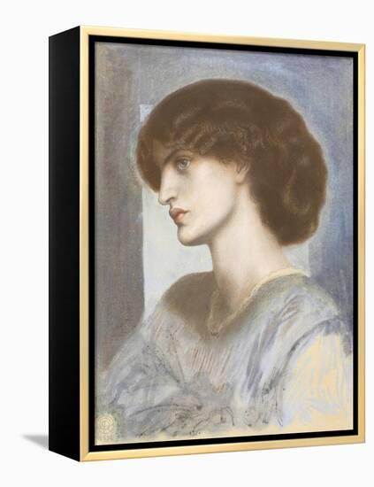 Portrait of Jane Morris, 1868-74-Dante Gabriel Rossetti-Framed Premier Image Canvas