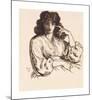 Portrait of Jane Morris-Dante Gabriel Rossetti-Mounted Premium Giclee Print