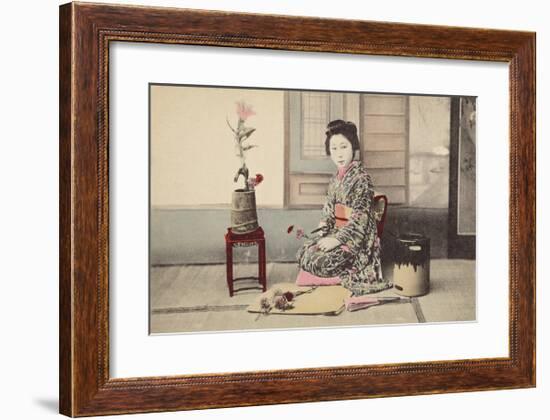 Portrait of Japanese Young Woman-The Kyoto Collection-Framed Premium Giclee Print