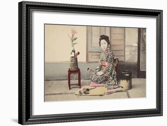 Portrait of Japanese Young Woman-The Kyoto Collection-Framed Premium Giclee Print