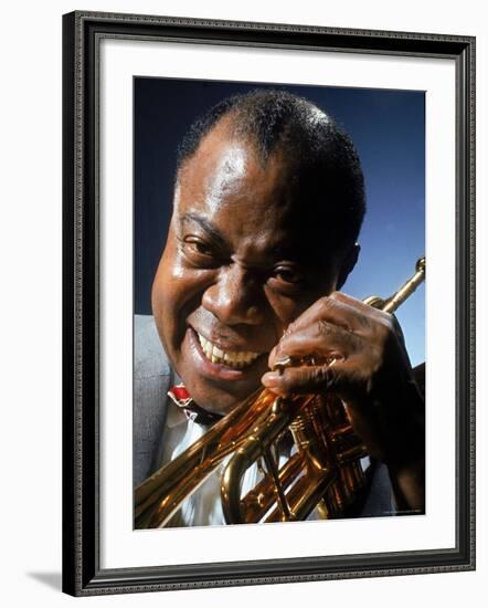 Portrait of Jazz Musician Louis Armstrong-John Loengard-Framed Premium Photographic Print