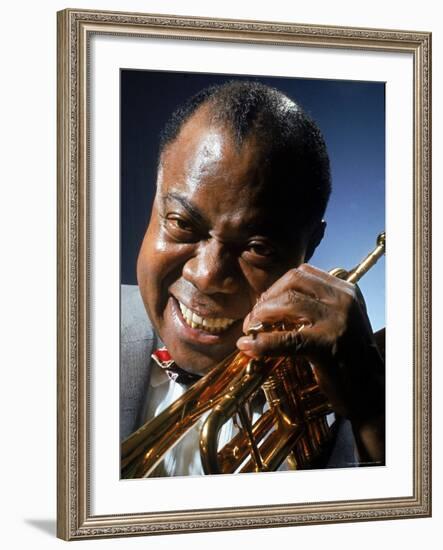 Portrait of Jazz Musician Louis Armstrong-John Loengard-Framed Premium Photographic Print