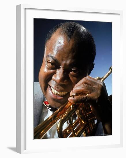 Portrait of Jazz Musician Louis Armstrong-John Loengard-Framed Premium Photographic Print