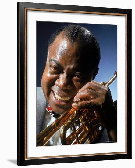 Portrait of Jazz Musician Louis Armstrong-John Loengard-Framed Premium Photographic Print
