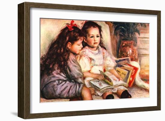 Portrait of Jean and Genevieve Caillebotte-Pierre-Auguste Renoir-Framed Art Print