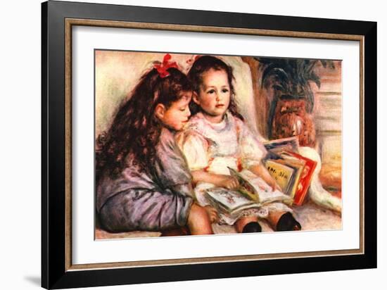 Portrait of Jean and Genevieve Caillebotte-Pierre-Auguste Renoir-Framed Art Print