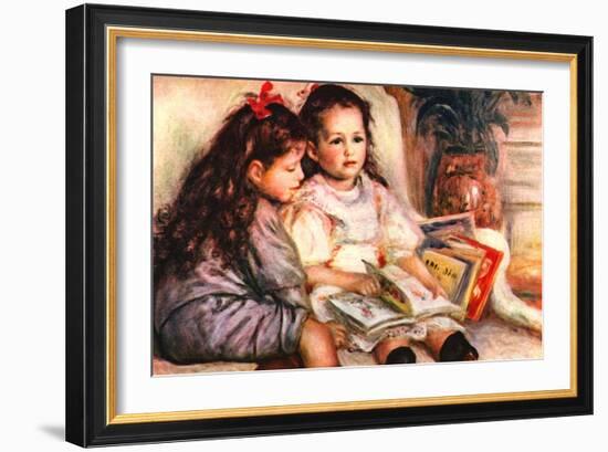 Portrait of Jean and Genevieve Caillebotte-Pierre-Auguste Renoir-Framed Art Print