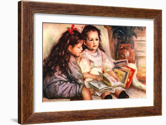 Portrait of Jean and Genevieve Caillebotte-Pierre-Auguste Renoir-Framed Art Print