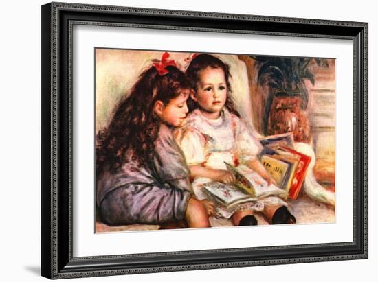 Portrait of Jean and Genevieve Caillebotte-Pierre-Auguste Renoir-Framed Art Print