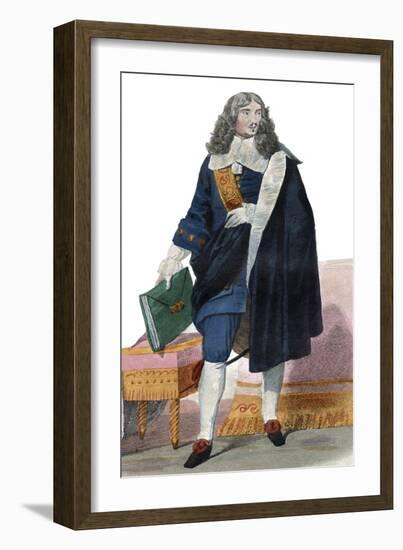 Portrait of Jean Baptiste Colbert (1619-1683), French politician-French School-Framed Giclee Print