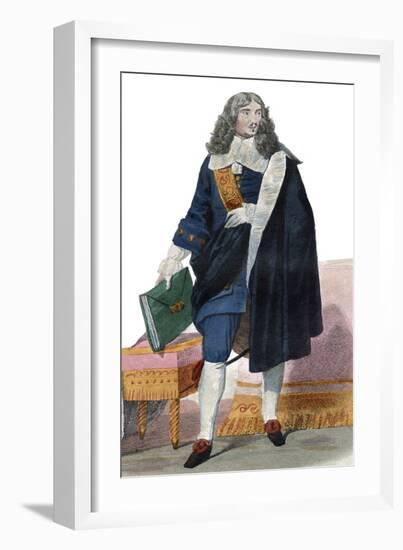 Portrait of Jean Baptiste Colbert (1619-1683), French politician-French School-Framed Giclee Print