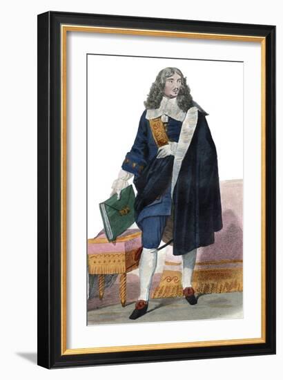 Portrait of Jean Baptiste Colbert (1619-1683), French politician-French School-Framed Giclee Print