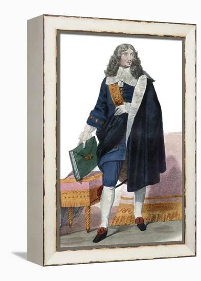 Portrait of Jean Baptiste Colbert (1619-1683), French politician-French School-Framed Premier Image Canvas