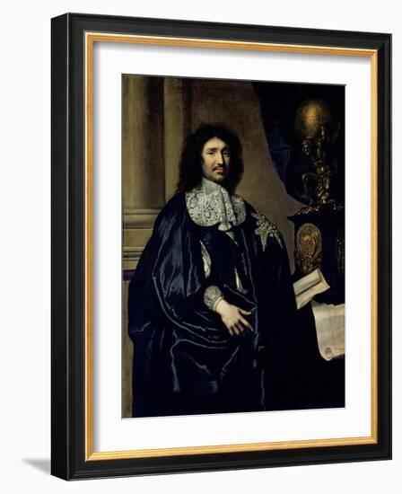 Portrait of Jean-Baptiste Colbert de Torcy 1666-Claude Lefebvre-Framed Giclee Print