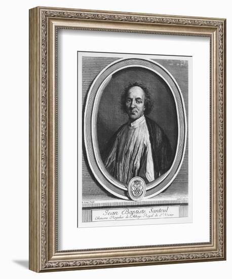 Portrait of Jean-Baptiste De Santeul-Gerard Edelinck-Framed Giclee Print