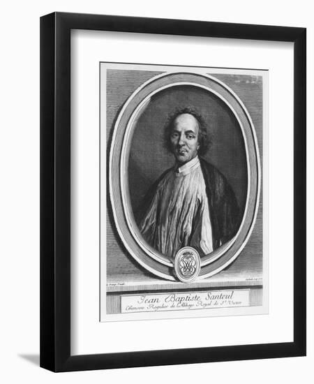 Portrait of Jean-Baptiste De Santeul-Gerard Edelinck-Framed Giclee Print