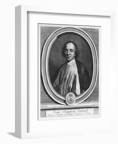 Portrait of Jean-Baptiste De Santeul-Gerard Edelinck-Framed Giclee Print