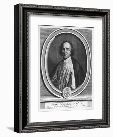 Portrait of Jean-Baptiste De Santeul-Gerard Edelinck-Framed Giclee Print