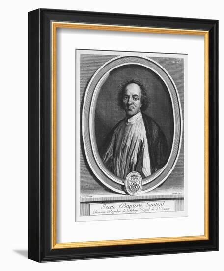 Portrait of Jean-Baptiste De Santeul-Gerard Edelinck-Framed Giclee Print