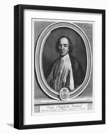 Portrait of Jean-Baptiste De Santeul-Gerard Edelinck-Framed Giclee Print