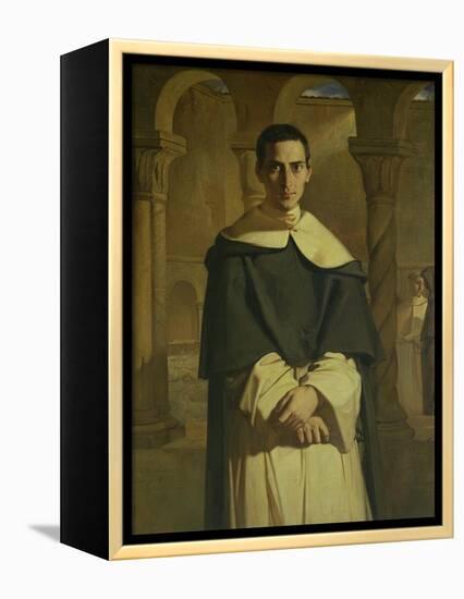 Portrait of Jean Baptiste Henri Lacordaire (1802-61), French Prelate and Theologian, 1841-Theodore Chasseriau-Framed Premier Image Canvas