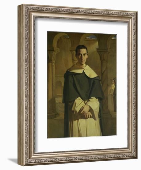 Portrait of Jean Baptiste Henri Lacordaire (1802-61), French Prelate and Theologian, 1841-Theodore Chasseriau-Framed Giclee Print